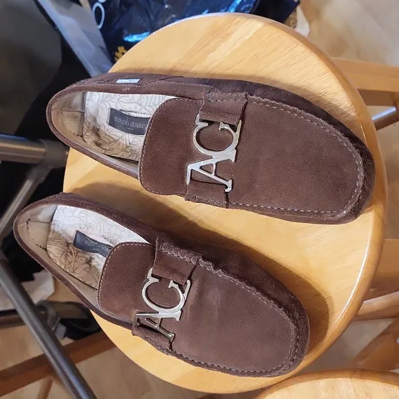 Alberto Guardiani Brown Suede Loafer Moccasins