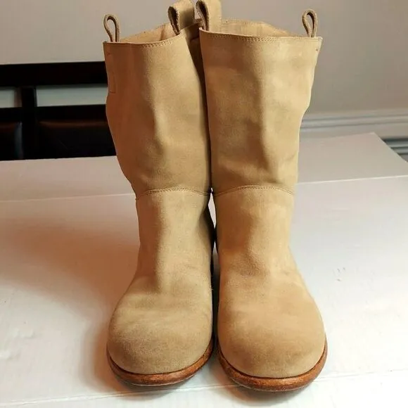 Alberto Fermani Tan Suede Slouchy Ankle Boots Sz EUR 39 / US 8-8.5