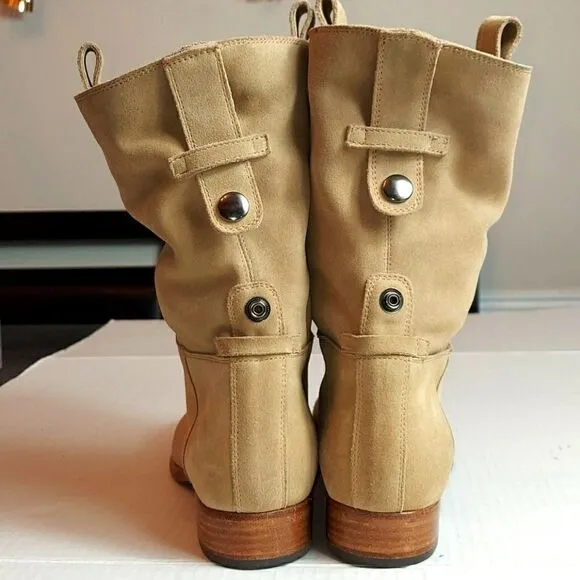 Alberto Fermani Tan Suede Slouchy Ankle Boots Sz EUR 39 / US 8-8.5