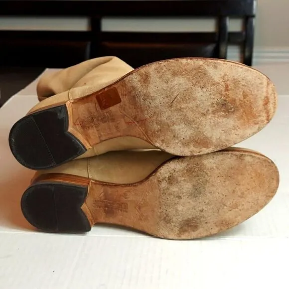 Alberto Fermani Tan Suede Slouchy Ankle Boots Sz EUR 39 / US 8-8.5
