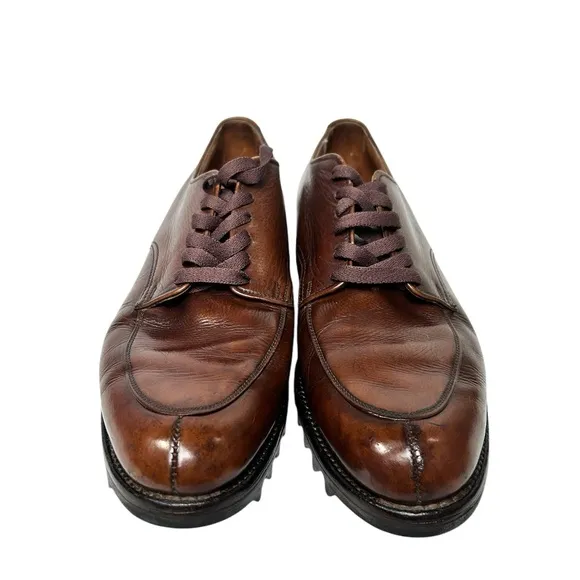 Alden 4051 Vintage Split toe Ripple sole Derby Brown Sz 11.5