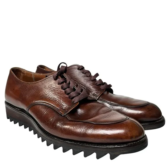 Alden 4051 Vintage Split toe Ripple sole Derby Brown Sz 11.5