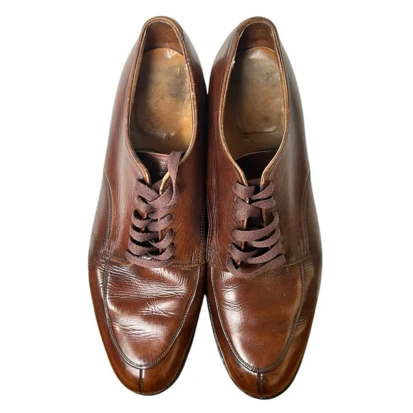 Alden 4051 Vintage Split toe Ripple sole Derby Brown Sz 11.5