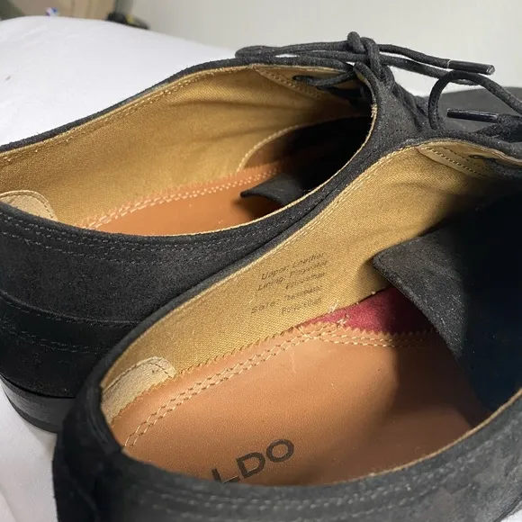 ALDO Megantic Velvet Oxford Leather Black Men Shoes with stars Size 9