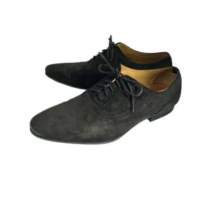 ALDO Megantic Velvet Oxford Leather Black Men Shoes with stars Size 9