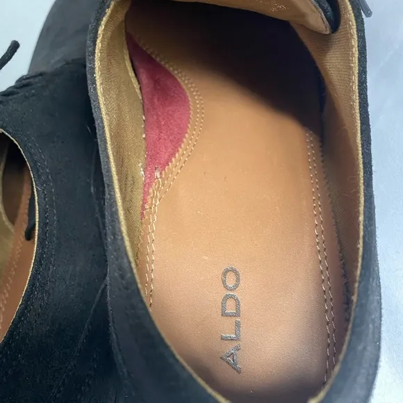 ALDO Megantic Velvet Oxford Leather Black Men Shoes with stars Size 9