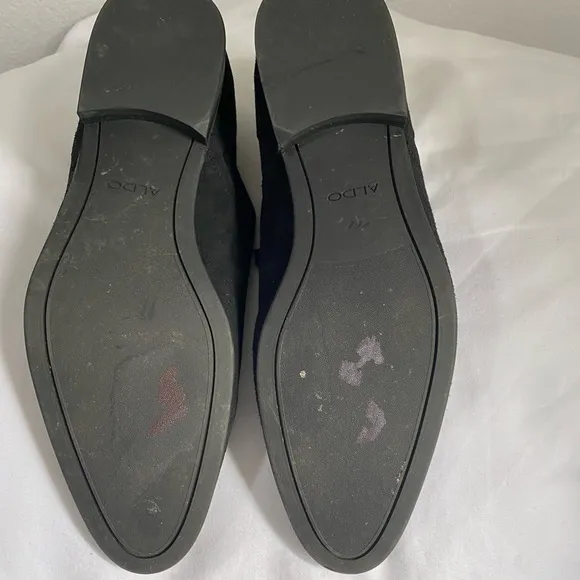 ALDO Megantic Velvet Oxford Leather Black Men Shoes with stars Size 9