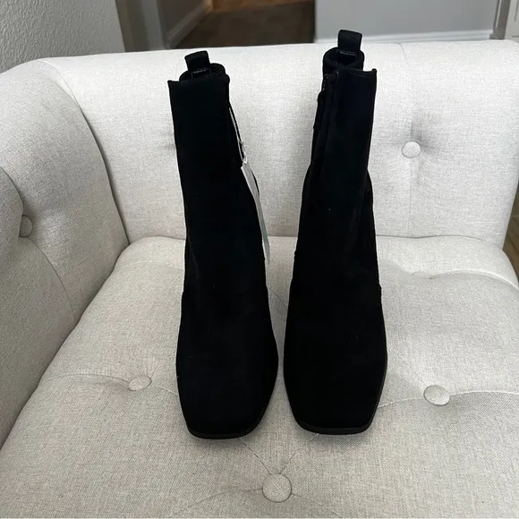 Aldo NEW Women's Boots Aurla Black Vegan Rhinestone Glam Heeled Night Out Size 9