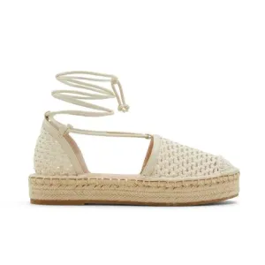 Aldo Zap Picot Espadrille Wedges Sandal in Beige Women's Size 6.5