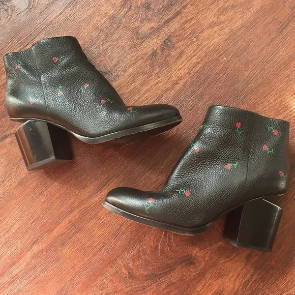 Alexander Wang Gabi floral rose print cutout heel boot
