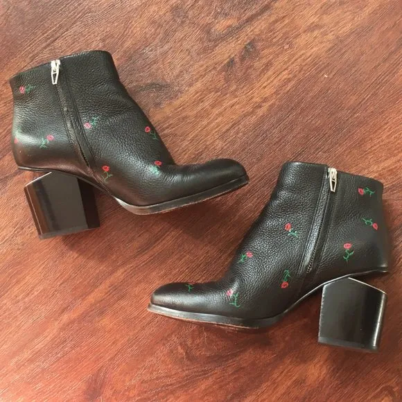 Alexander Wang Gabi floral rose print cutout heel boot