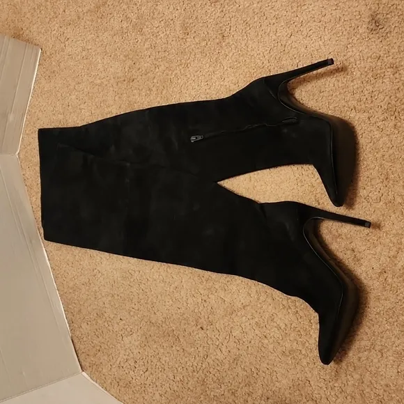 Alexander Wang Suede Over the Knee Heeled Boots