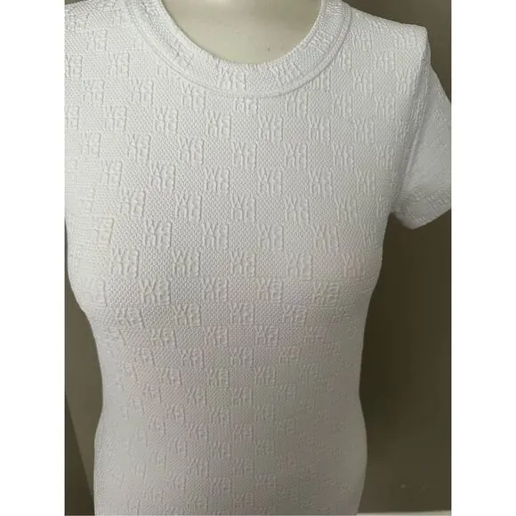 Alexander Wang mini dress in textured logo jacquard