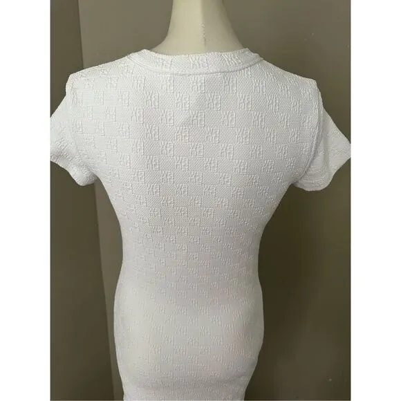 Alexander Wang mini dress in textured logo jacquard