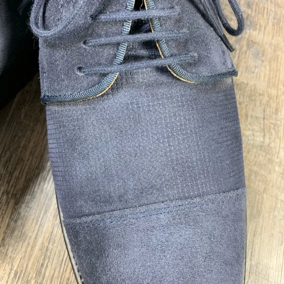 Alfani Blue Suede Shoes Size 11 M, Cap Toe. &quot;Eric&quot;