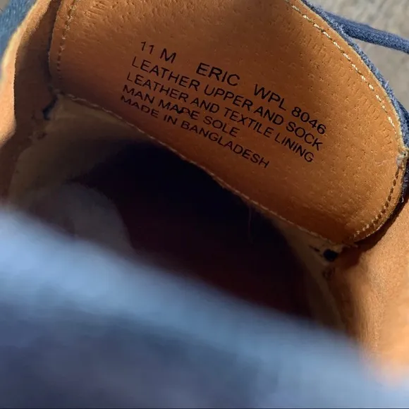 Alfani Blue Suede Shoes Size 11 M, Cap Toe. &quot;Eric&quot;