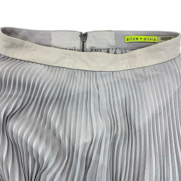 Alice   Olivia Ava Pleated Maxi Skirt 2 Gray