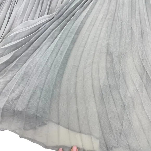 Alice   Olivia Ava Pleated Maxi Skirt 2 Gray
