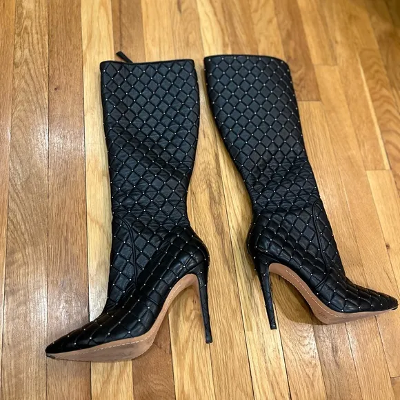 Alice   Olivia Black Heeled Boots with Stiletto Elegance