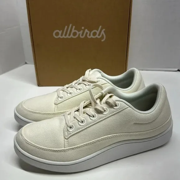 Allbirds Canvas Pacer Sneakers Mids Athletic Shoes in Natural White New Men's 10
