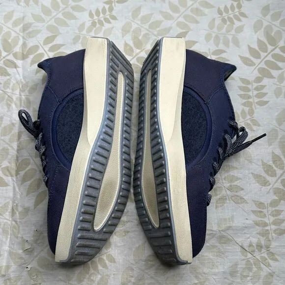 Allbirds Risers Cotton Canvas Shoes Women's Size 8‎ Navy Sneakers Blue