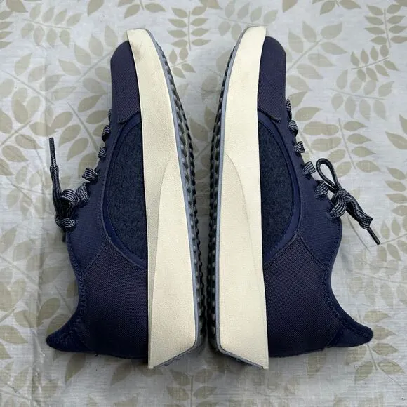 Allbirds Risers Cotton Canvas Shoes Women's Size 8‎ Navy Sneakers Blue