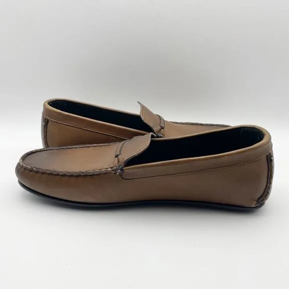 Allen Edmond Mens Super Sport Driving Shoe US 10D EU 44 Brown Leather EUC