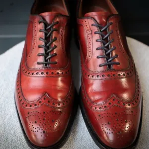 Allen Edmonds 10-AA McAllister Red Burgundy Wingtip Oxford Mens Dress Shoes