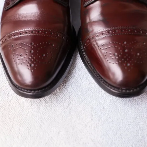 Allen Edmonds 10-D Sanford Burgundy Oxford Mens Dress Shoes