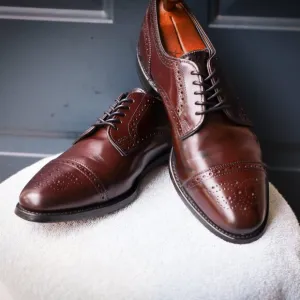 Allen Edmonds 10-D Sanford Burgundy Oxford Mens Dress Shoes