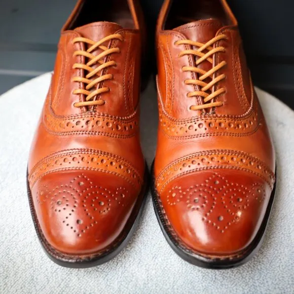 Allen Edmonds 8.5-D Bartlett Brown Oxford Mens Dress Shoes