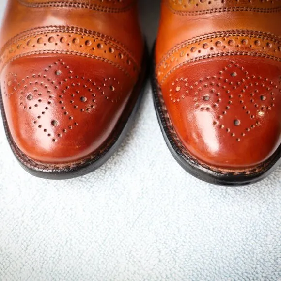 Allen Edmonds 8.5-D Bartlett Brown Oxford Mens Dress Shoes