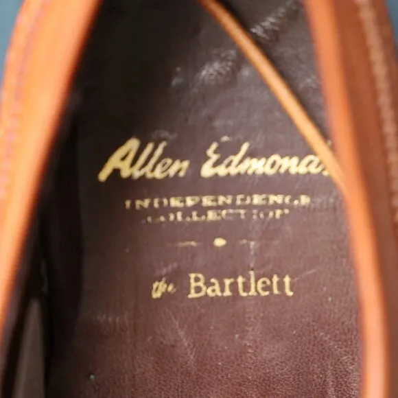 Allen Edmonds 8.5-D Bartlett Brown Oxford Mens Dress Shoes