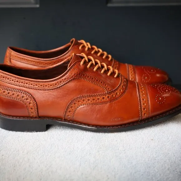 Allen Edmonds 8.5-D Bartlett Brown Oxford Mens Dress Shoes