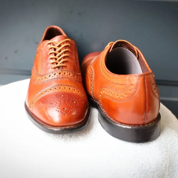 Allen Edmonds 8.5-D Bartlett Brown Oxford Mens Dress Shoes