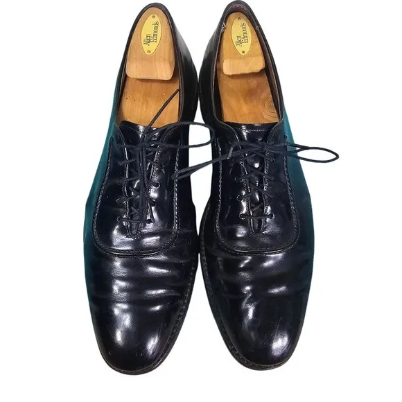 Allen Edmonds Belgium Mens Black Leather Oxford Dress Shoes Sz 12R Quiet Luxury