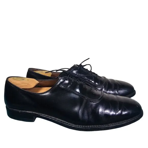 Allen Edmonds Belgium Mens Black Leather Oxford Dress Shoes Sz 12R Quiet Luxury