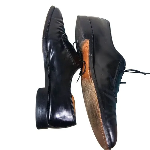 Allen Edmonds Belgium Mens Black Leather Oxford Dress Shoes Sz 12R Quiet Luxury
