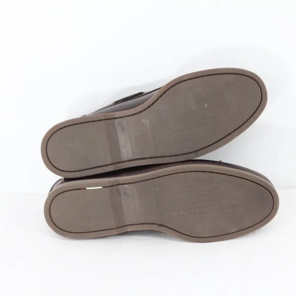Allen Edmonds Boat Shoe Men Brown Leather Moccasin sz 9.5 Force 10