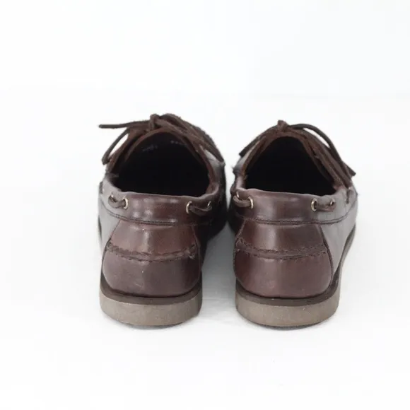 Allen Edmonds Boat Shoe Men Brown Leather Moccasin sz 9.5 Force 10