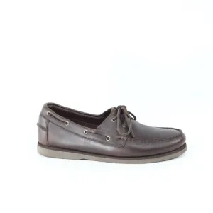 Allen Edmonds Boat Shoe Men Brown Leather Moccasin sz 9.5 Force 10