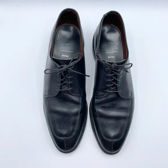 Allen Edmonds Delray Blucher Dress Shoe Black Leather Derby Oxford Shoes 10 D