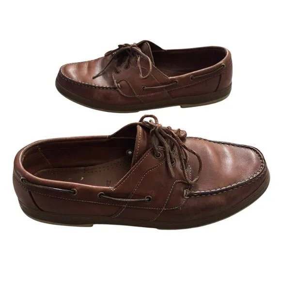 Allen Edmonds Eastport Boat Shoes 14D Deck Shoes Leather Casual 3 Eye Daily