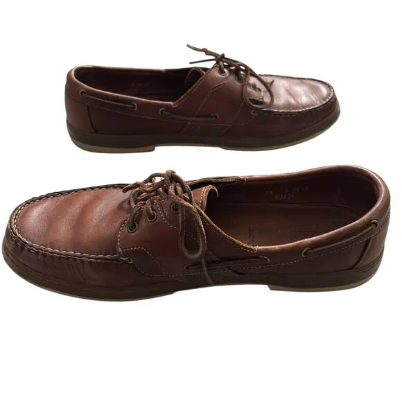 Allen Edmonds Eastport Boat Shoes 14D Deck Shoes Leather Casual 3 Eye Daily