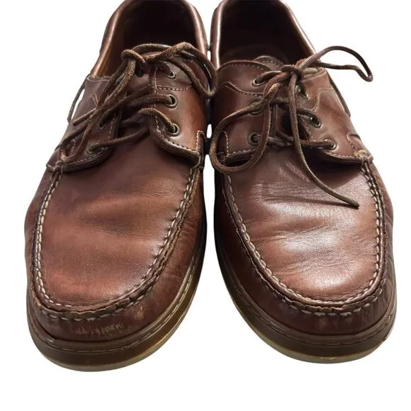 Allen Edmonds Eastport Boat Shoes 14D Deck Shoes Leather Casual 3 Eye Daily