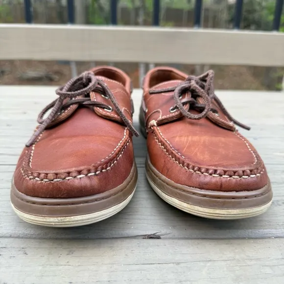 Allen Edmonds Eastport Boat Shoes in Chestnut Brown Leathers size 12 B