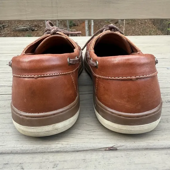 Allen Edmonds Eastport Boat Shoes in Chestnut Brown Leathers size 12 B