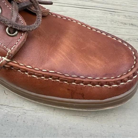 Allen Edmonds Eastport Boat Shoes in Chestnut Brown Leathers size 12 B
