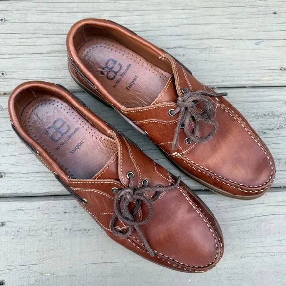 Allen Edmonds Eastport Boat Shoes in Chestnut Brown Leathers size 12 B