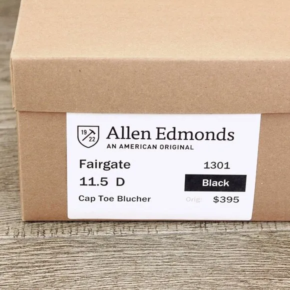 Allen Edmonds FAIRGATE 11.5 D Black * add $15 new Cedar Trees